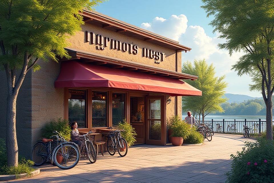 Esterno del Marmot's Nest Cafe lungo la Pista Ciclabile del Tevere