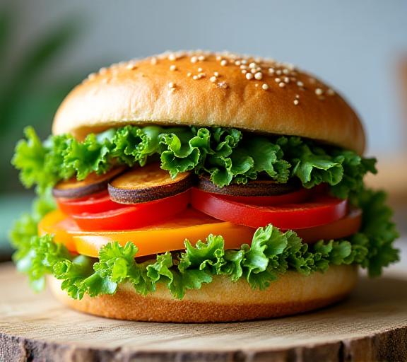 Sandwich senza cereali paleo con verdure organiche e proteine